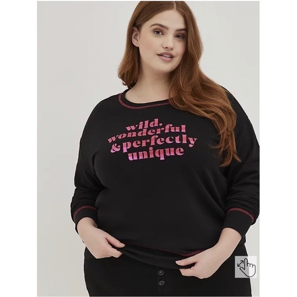 NWT TORRID Drop Shoulder Sweatshirt Soft Fleece Size 2X - Picture 1 of 8